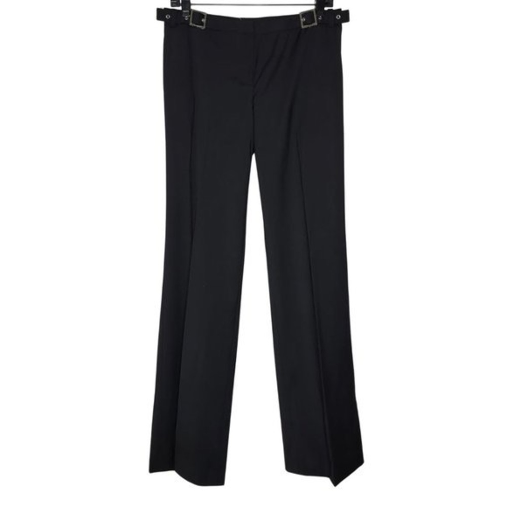 TORY BURCH Tropical Wool Wide Leg Pants Black Size 4